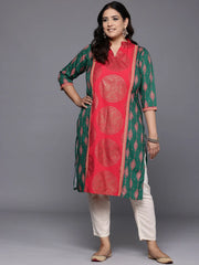 Plus Size Ethnic Motifs Printed Crepe Kurta-AP-AHKUCRFP-1134