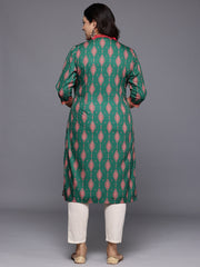 Plus Size Ethnic Motifs Printed Crepe Kurta-AP-AHKUCRFP-1134