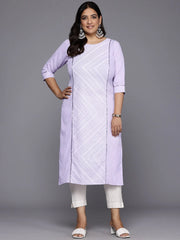 Plus Size Geometric Printed Sequinned Crepe Kurta-AP-AHKUCRKH-1122