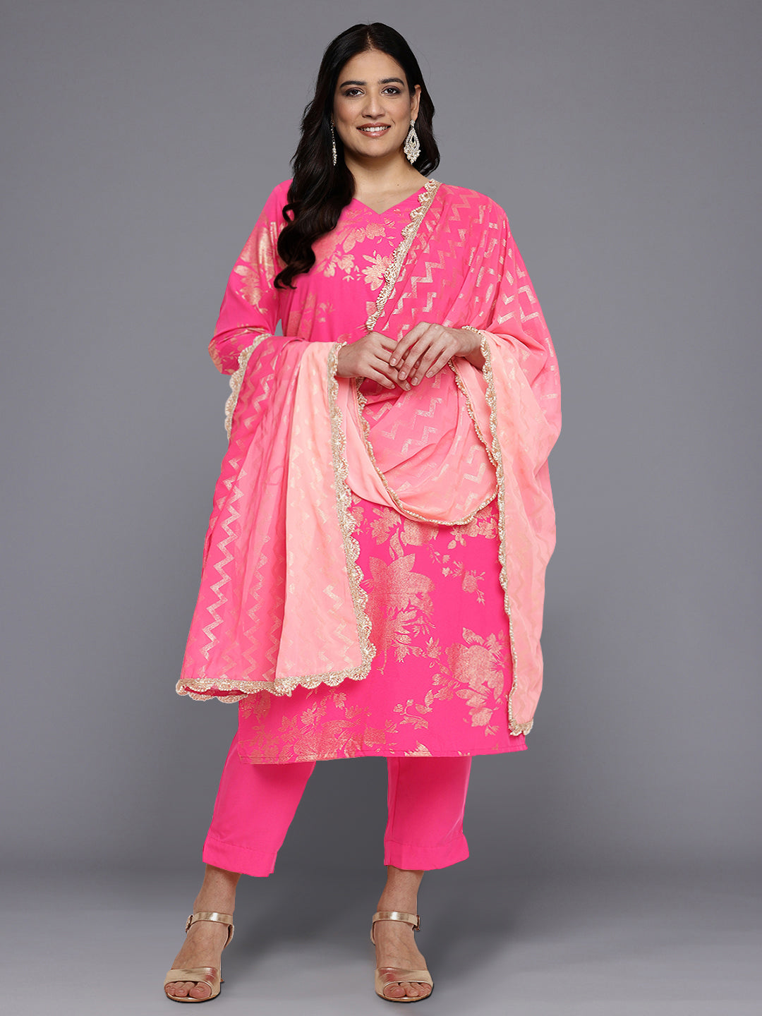 Women's Floral Kurta Set with Dupatta | Indian Kurta Sets