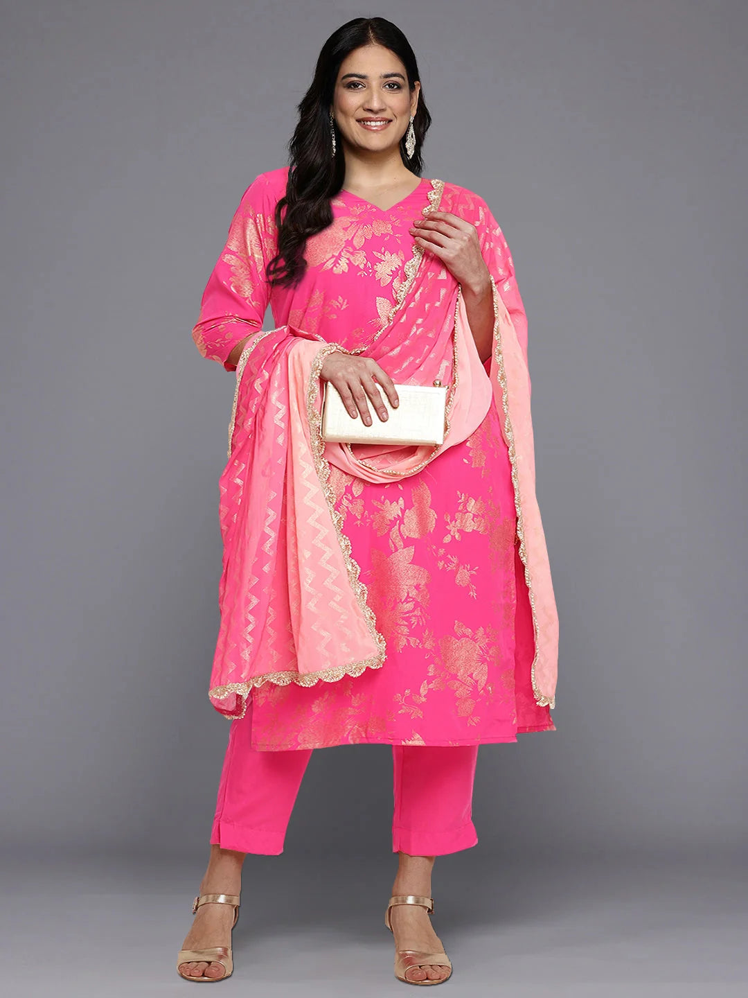 Women's Floral Kurta Set with Dupatta | Indian Kurta Sets