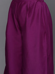 Plus Size Ethnic Motifs Printed Panelled Kurta with Palazzos & Dupatta-AP-AHKUDUPZ-COMBO-381