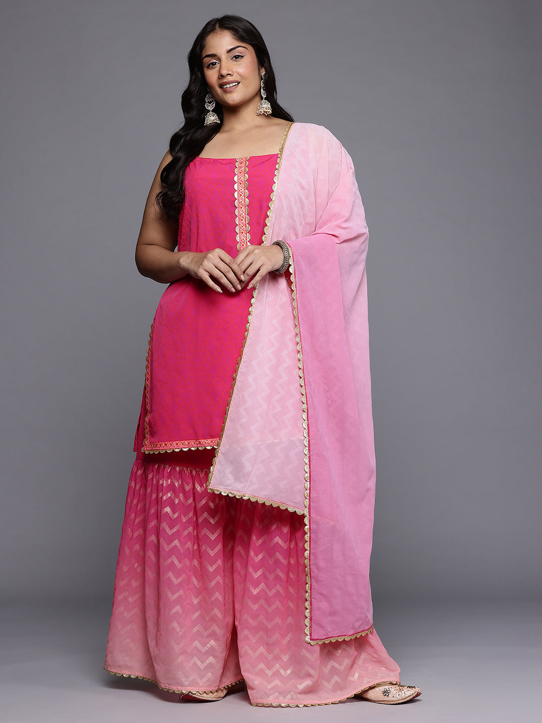 Women's Traditional Wear Pink Kurta Set-AP-AHKUDUSH-COMBO-537-FF