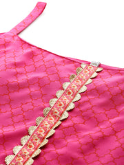 Women's Traditional Wear Pink Kurta Set-AP-AHKUDUSH-COMBO-537-FF