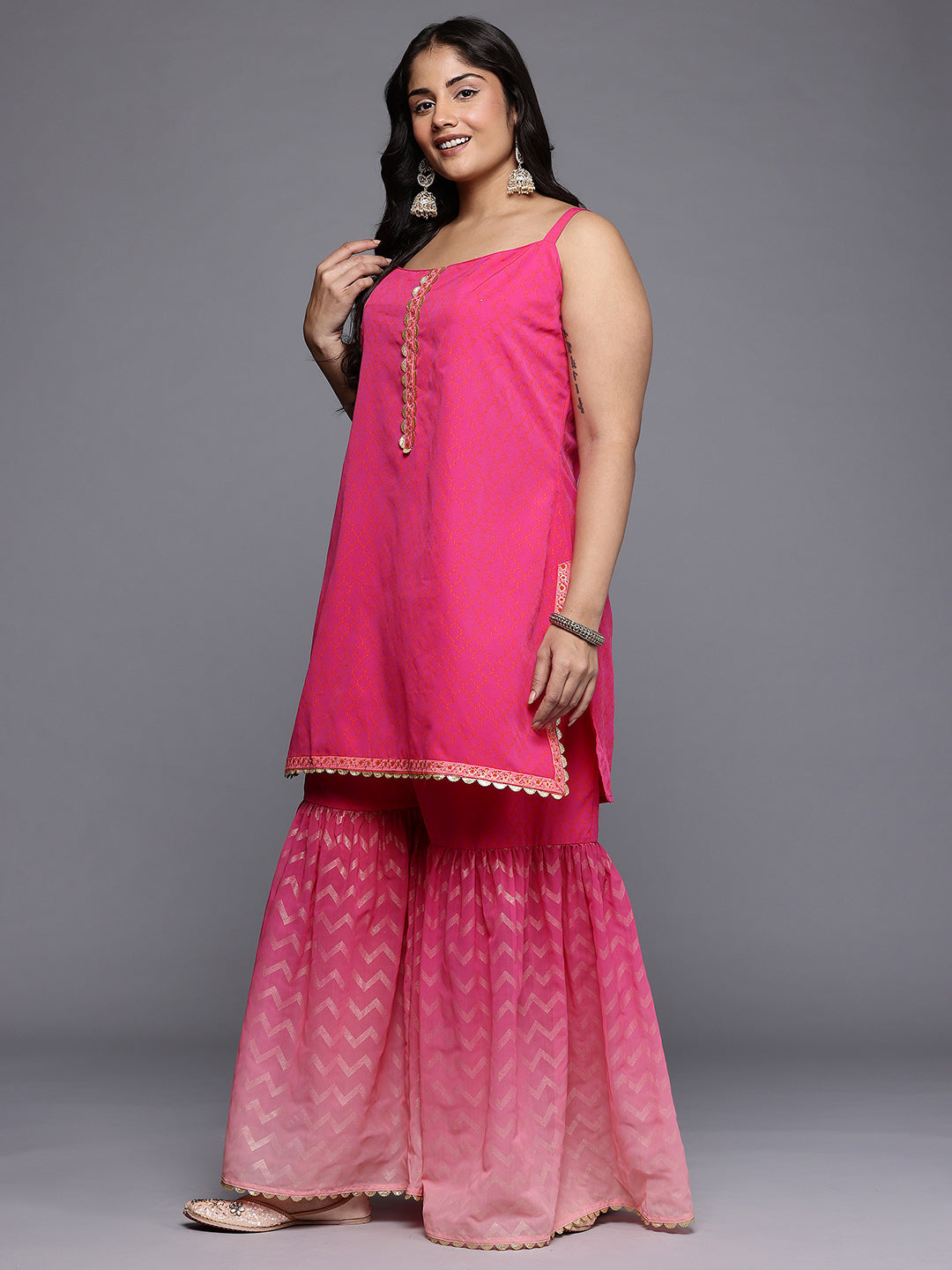 Women's Traditional Wear Pink Kurta Set-AP-AHKUDUSH-COMBO-537-FF