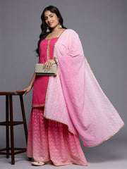 Women's Traditional Wear Pink Kurta Set-AP-AHKUDUSH-COMBO-537-FF