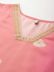 Plus Size Bandhani Printed Georgette Kurta-AP-AHKUGRDP-1137