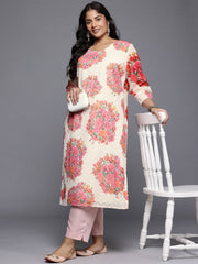 Women's Traditional Wear Off-White Kurta-AP-AHKUGRDP-1164-DS