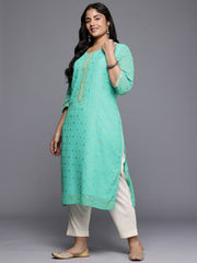 Women's Traditional Wear Blue Kurta-AP-AHKUGRFPGL-1166