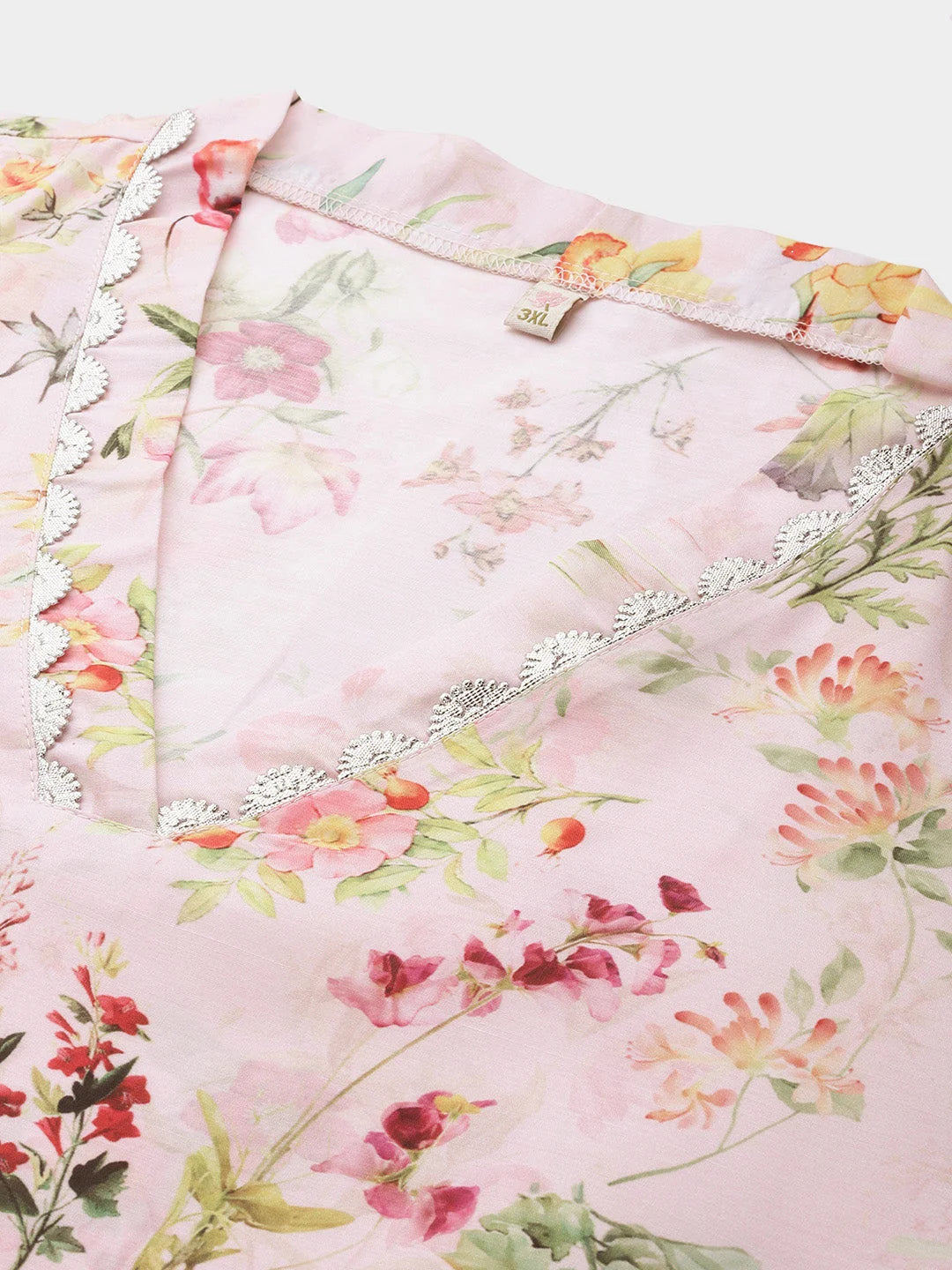 Plus Size Floral Printed Gotta Patti Kurta | Stylish Indian Kurta