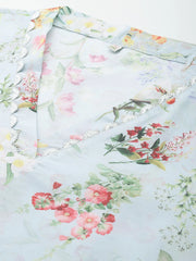 Plus Size Floral Printed Gotta Patti Kurta-AP-AHKUMSDP-636