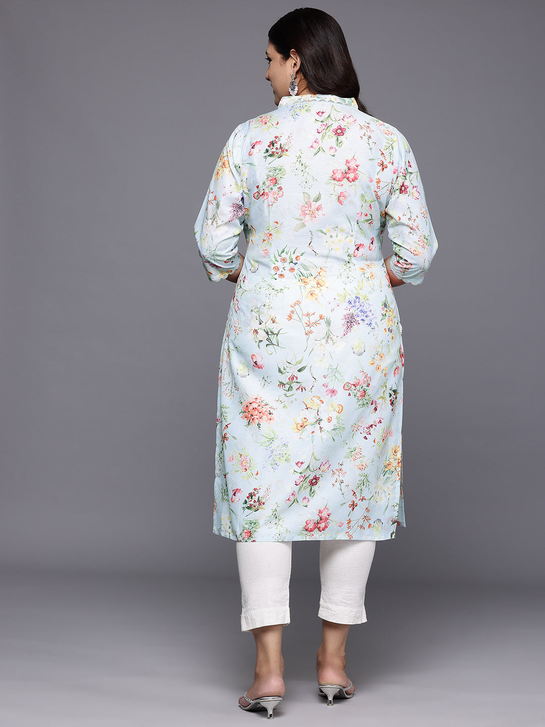 Floral Gotta Patti Plus Size Indian Kurta | Stylish Kurtas