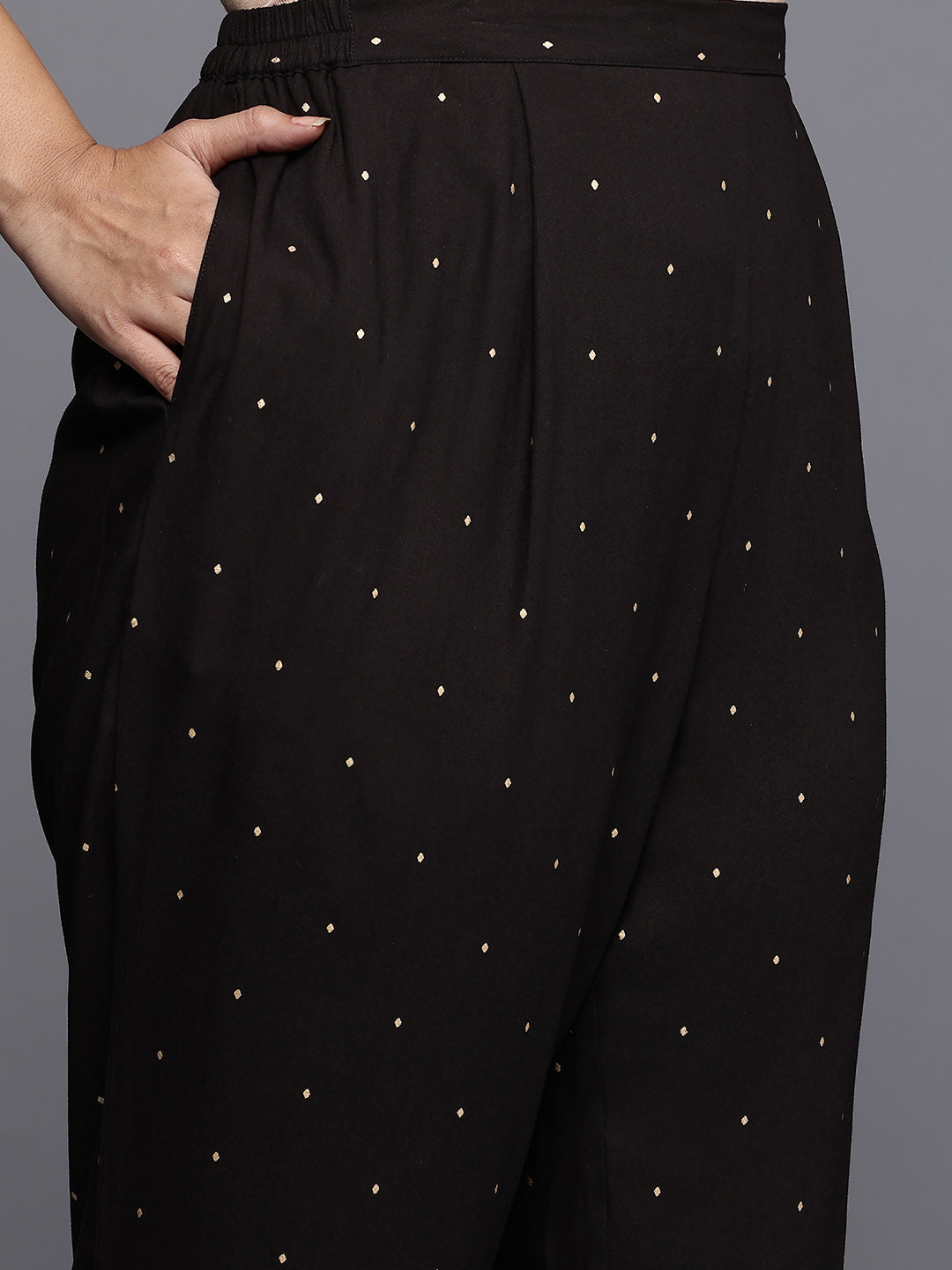 Women's Traditional Wear Black Kurta Set-AP-AHKUPN-COMBO-1121