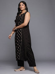 Women's Traditional Wear Black Kurta Set-AP-AHKUPN-COMBO-1121