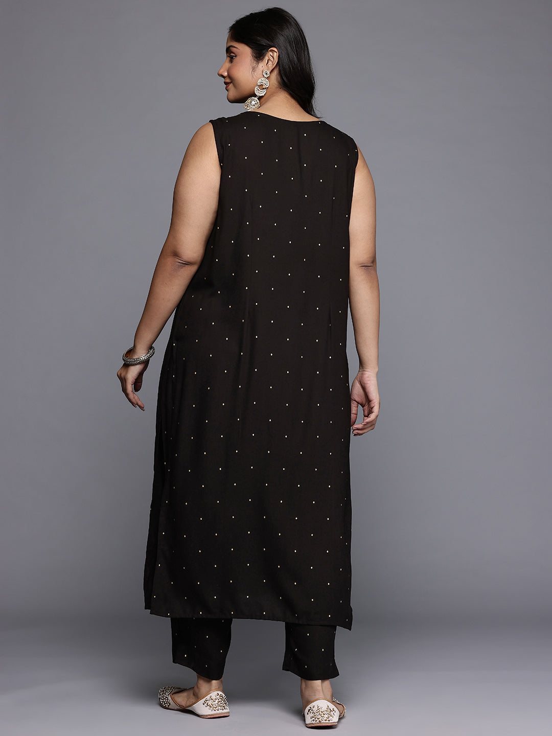 Women's Traditional Wear Black Kurta Set-AP-AHKUPN-COMBO-1121