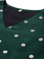 Plus Size Printed High Slit Kurta with Trousers-AP-AHKUPN-COMBO-864