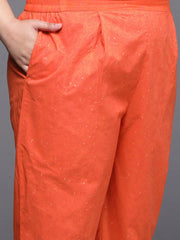 Ethnic Motifs Printed Pleated Gotta Patti Pure Cotton Kurta Set-AP-AHKUPN-COMBO-904