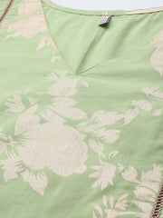 Women's Floral Printed Pure Cotton Kurta Sets - Summer Collection-AP-AHKUPNDU-COMBO-1044