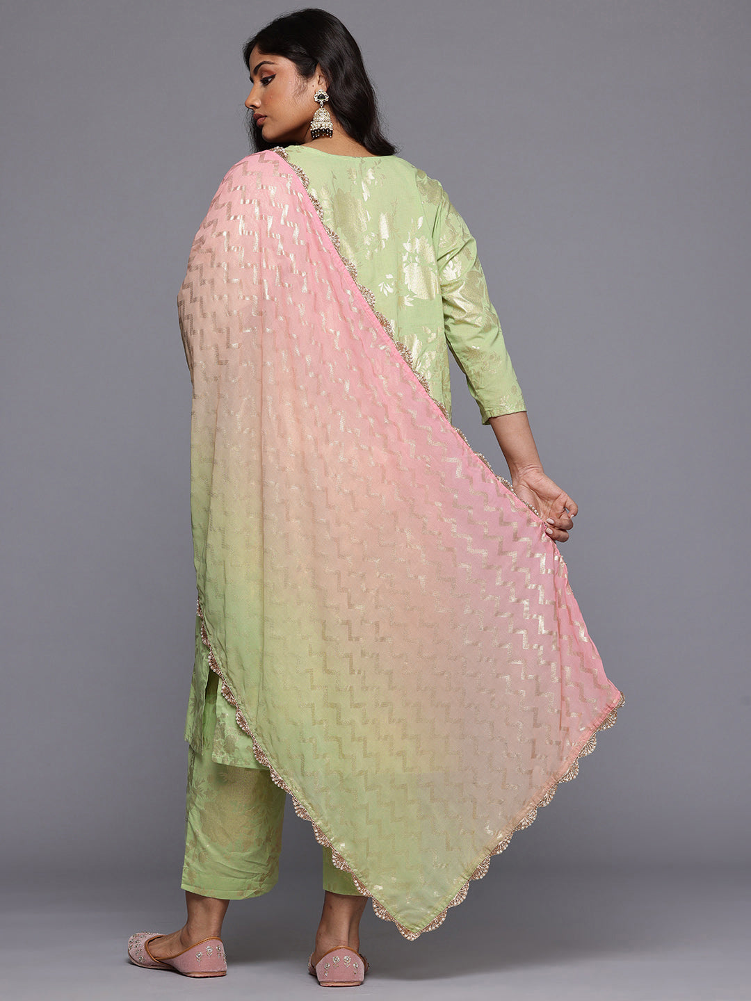 Women's Floral Printed Pure Cotton Kurta Sets - Summer Collection-AP-AHKUPNDU-COMBO-1044