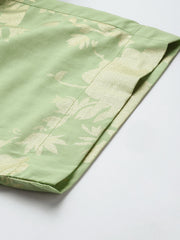 Women's Floral Printed Pure Cotton Kurta Sets - Summer Collection-AP-AHKUPNDU-COMBO-1044