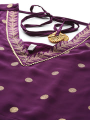 Women's Traditional Wear Purple Kurta Set-AP-AHKUPNDU-COMBO-1112