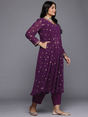 Women's Traditional Wear Purple Kurta Set-AP-AHKUPNDU-COMBO-1112