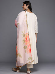 Women's Traditional Wear Off White Kurta Set-AP-AHKUPNDU-COMBO-1116