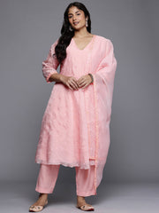 Women's Traditional Wear Pink Kurta Set-AP-AHKUPNDU-COMBO-1124