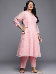 Women's Traditional Wear Pink Kurta Set-AP-AHKUPNDU-COMBO-1124