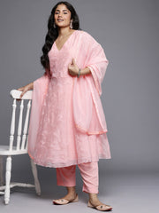 Women's Traditional Wear Pink Kurta Set-AP-AHKUPNDU-COMBO-1124
