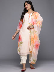 Women's Traditional Wear Off White Kurta Set-AP-AHKUPNDU-COMBO-1125