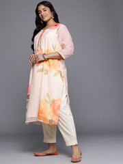Women's Traditional Wear Off White Kurta Set-AP-AHKUPNDU-COMBO-1125