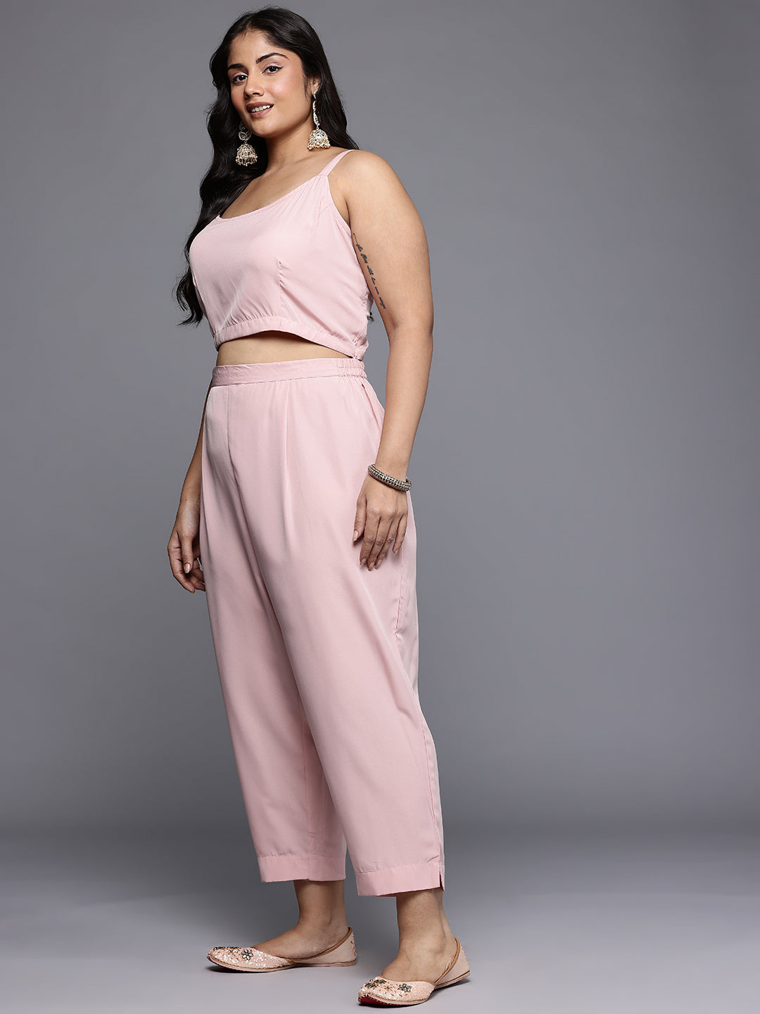 Women's Traditional Wear Pink Kurta Set-AP-AHKUPNTP-COMBO-1119