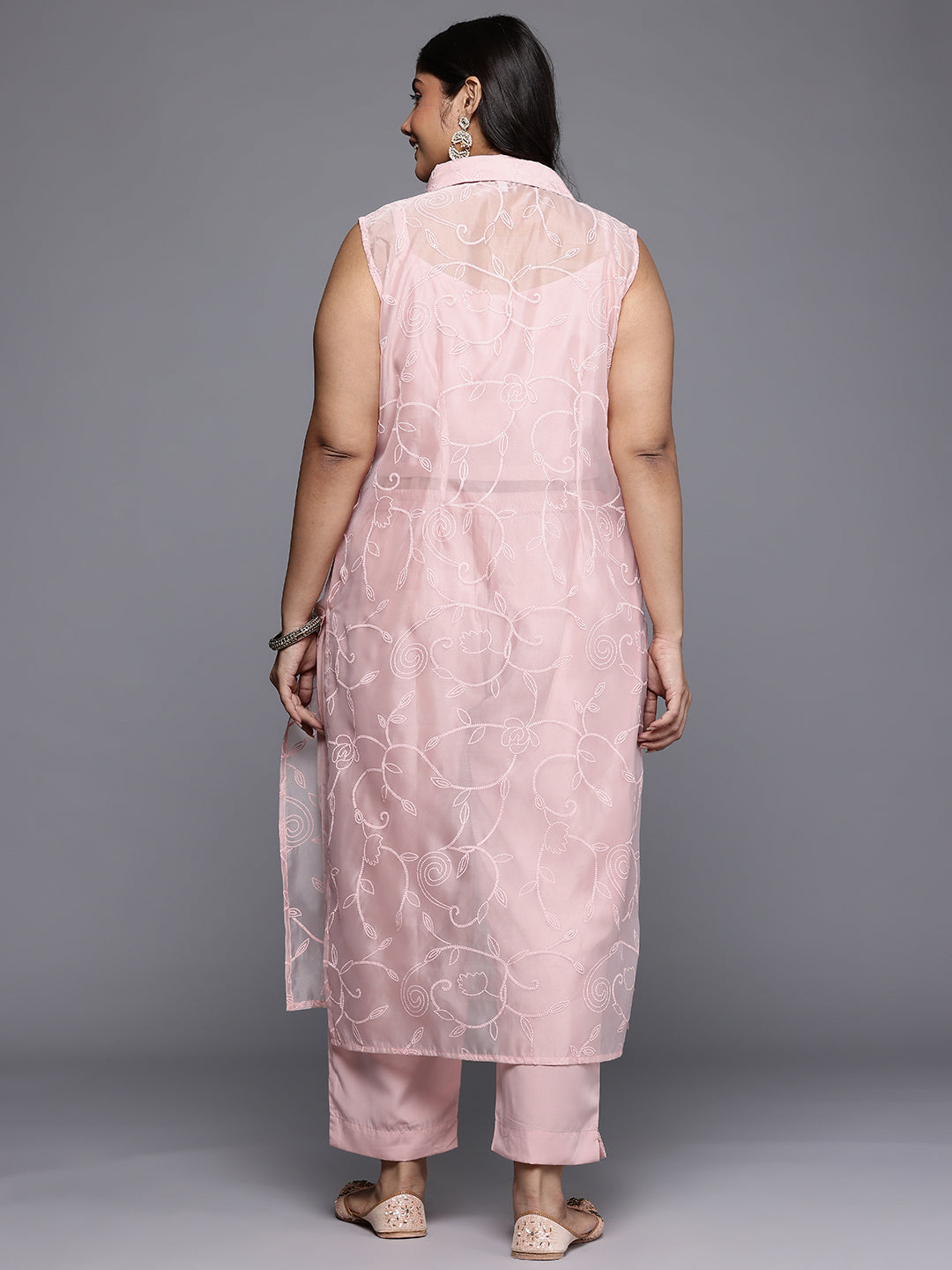 Women's Traditional Wear Pink Kurta Set-AP-AHKUPNTP-COMBO-1119