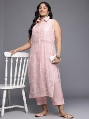 Women's Traditional Wear Pink Kurta Set-AP-AHKUPNTP-COMBO-1119