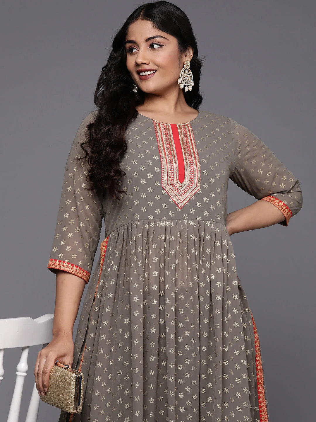 Plus Size Printed Kurta Sets - Women's Designer Kurtas