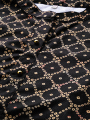 Women Bandhani Printed Regular Gotta Patti Velvet Kurta with Palazzos-AP-AHKUPZ-COMBO-1076