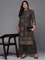 Women Bandhani Printed Regular Gotta Patti Velvet Kurta with Palazzos-AP-AHKUPZ-COMBO-1076