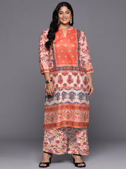Women Floral Printed Regular Gotta Patti Velvet Kurta with Palazzos-AP-AHKUPZ-COMBO-1078