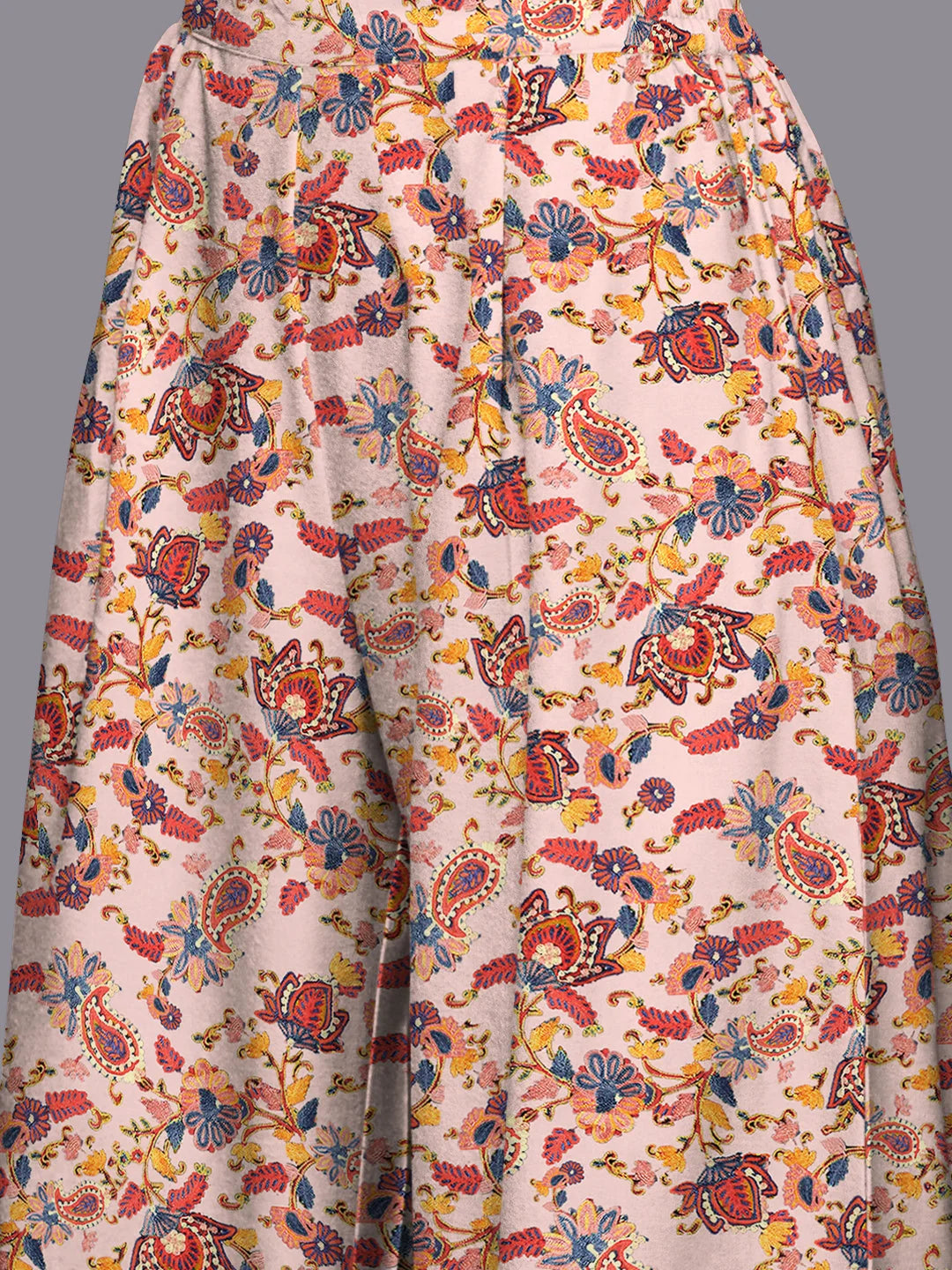 Floral Velvet Kurta and Palazzo Set | Women's Printed Fashion