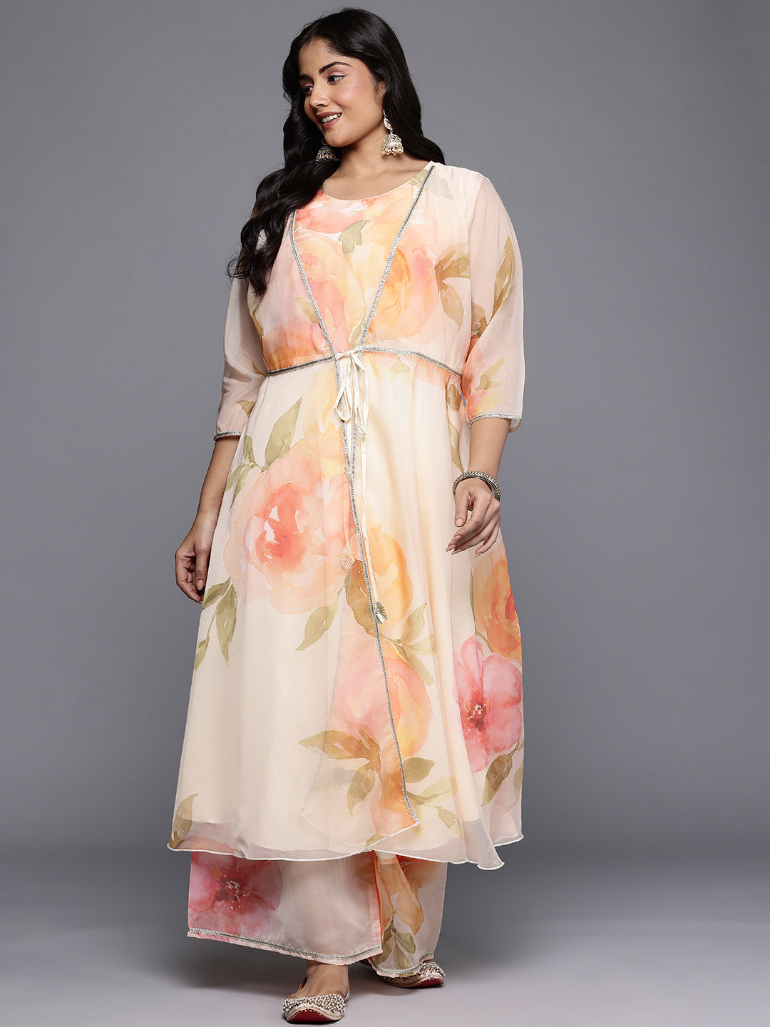 Women's Traditional Wear Off White Kurta Set-AP-AHKUPZ-COMBO-1126