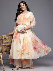 Women's Traditional Wear Off White Kurta Set-AP-AHKUPZ-COMBO-1126