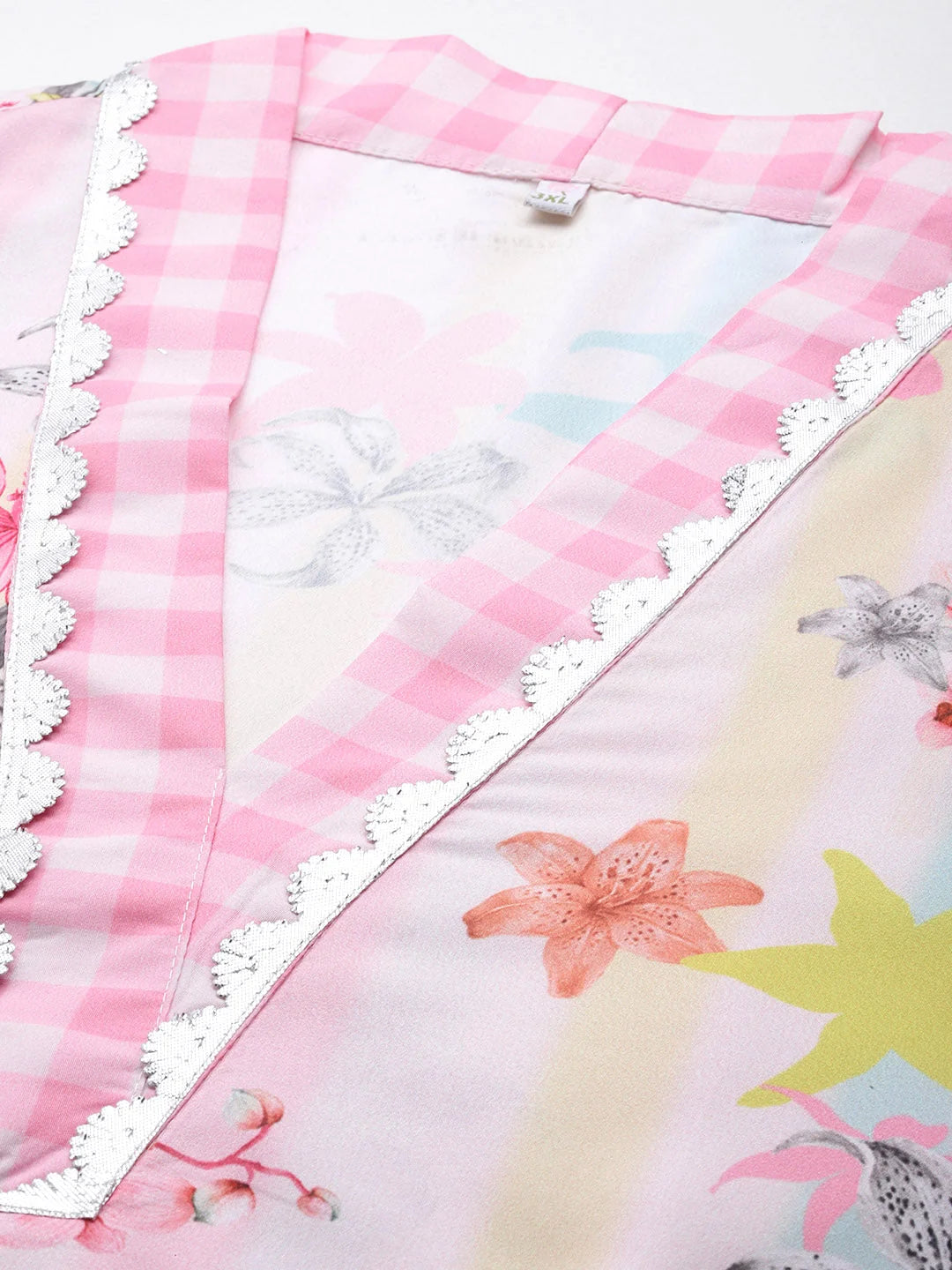 Floral Kurta and Palazzo Set - Women's Printed Gotta Patti Suit