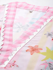 Women Floral Printed Regular Gotta Patti Kurta with Palazzos-AP-AHKUPZ-COMBO-612