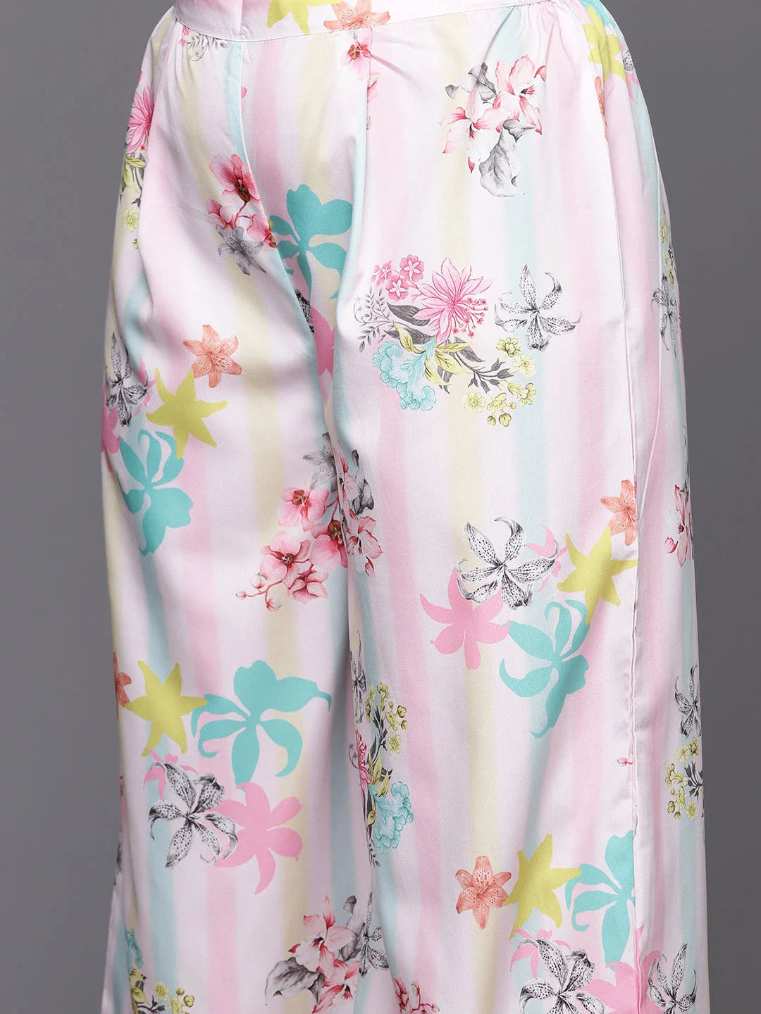 Floral Kurta and Palazzo Set - Women's Printed Gotta Patti Suit