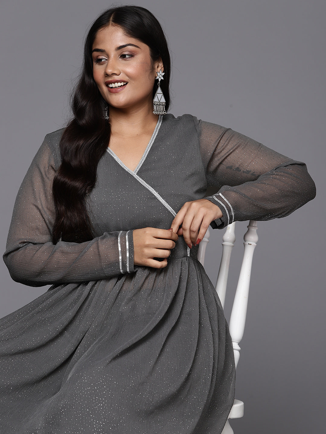 Angrakha Kurta Palazzo Set: Printed Women's Fashion