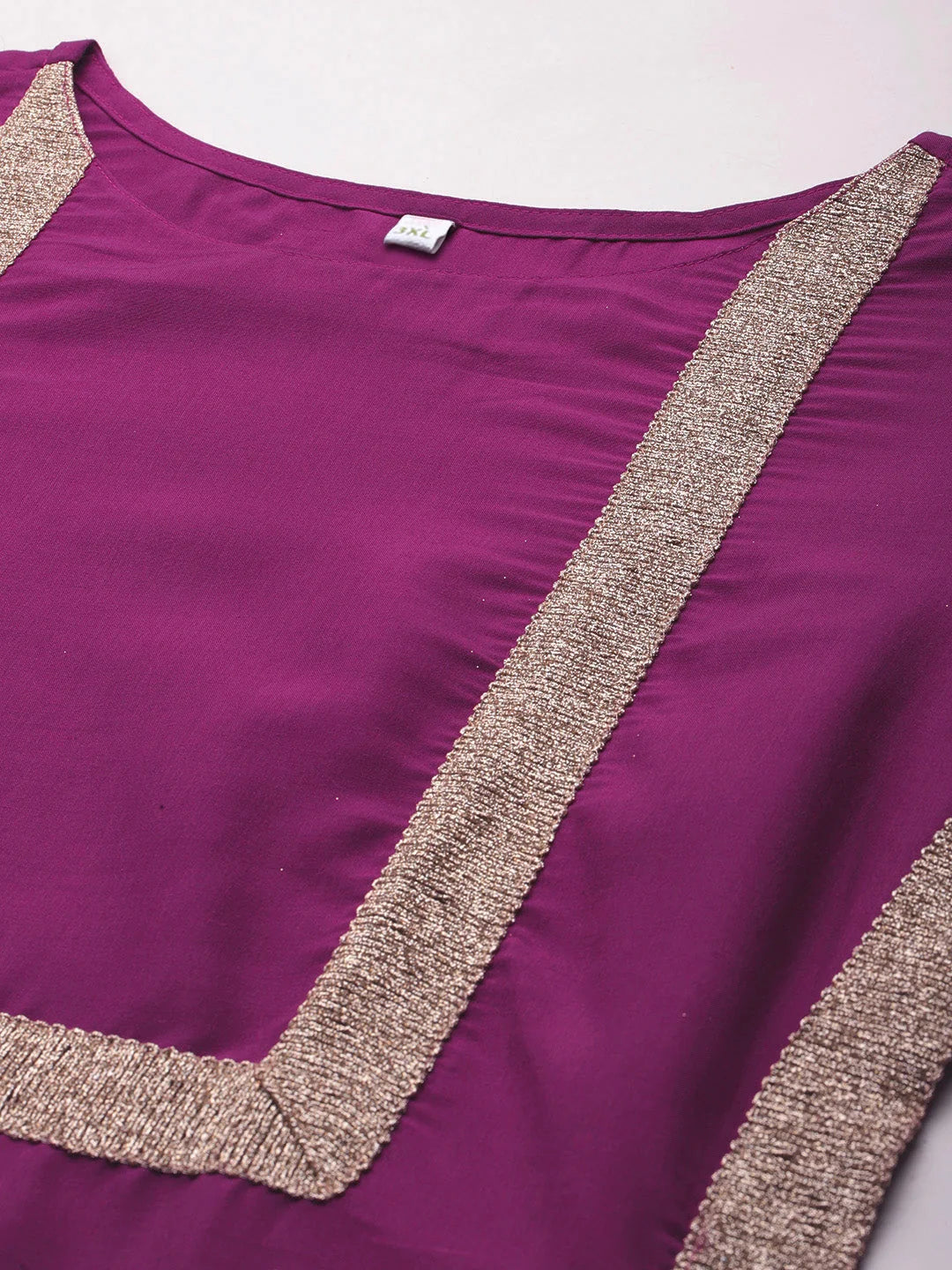 Elegant Silk Kurta Palazzo Set - Women's Solid Color Outfit