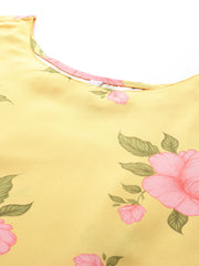 Women's Traditional Wear Yellow Kurta Set-AP-AHKUPZDU-COMBO-1123