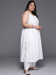 Floral Printed High Slit Gotta Patti Pure Cotton Kurta Set-AP-AHKUPZDU-COMBO-708