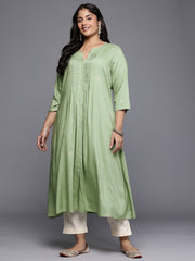 Women's Traditional Wear Green Kurta-AP-AHKURYGP-1160-DS